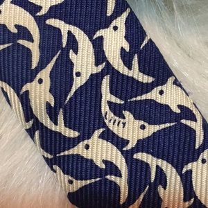 Lilly Pulitzer Blue Dolphin 100% Silk Belt